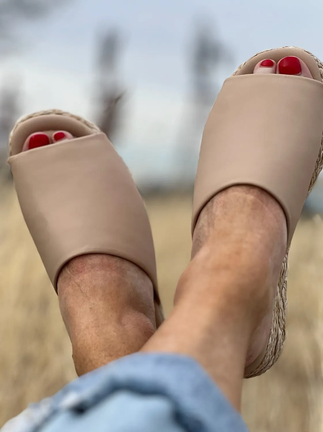 Lizzie Nude Sandal by Shu Shop