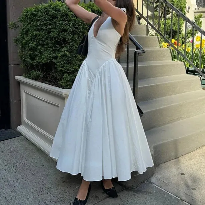 Maria Drop Waist Midi Dress