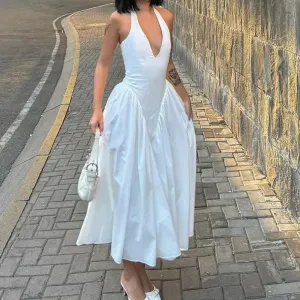 Maria Drop Waist Midi Dress