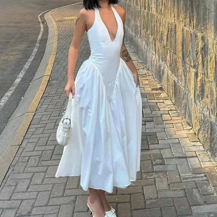 Maria Drop Waist Midi Dress