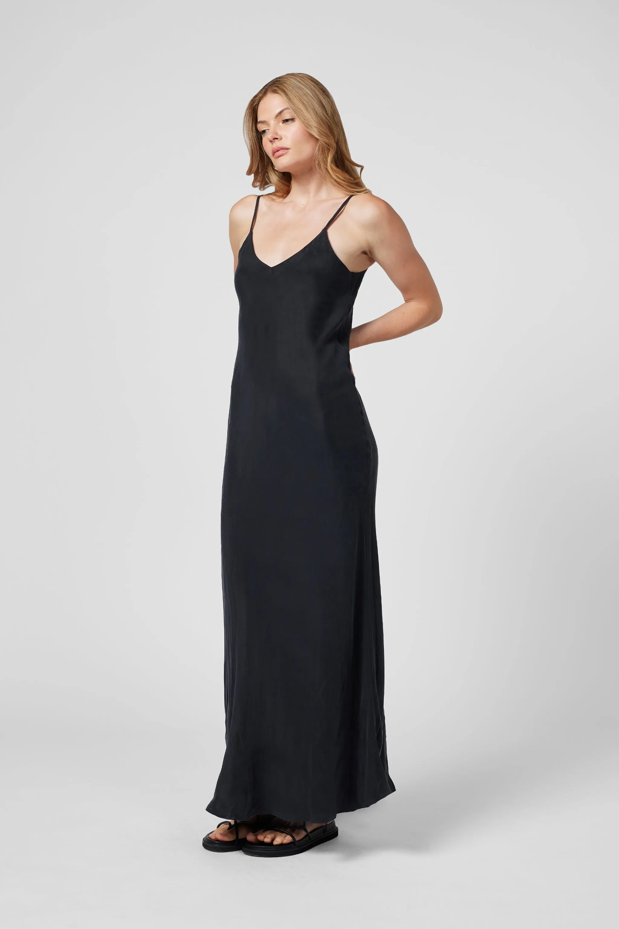 PEPPERWOOD CUPRO SLIP DRESS