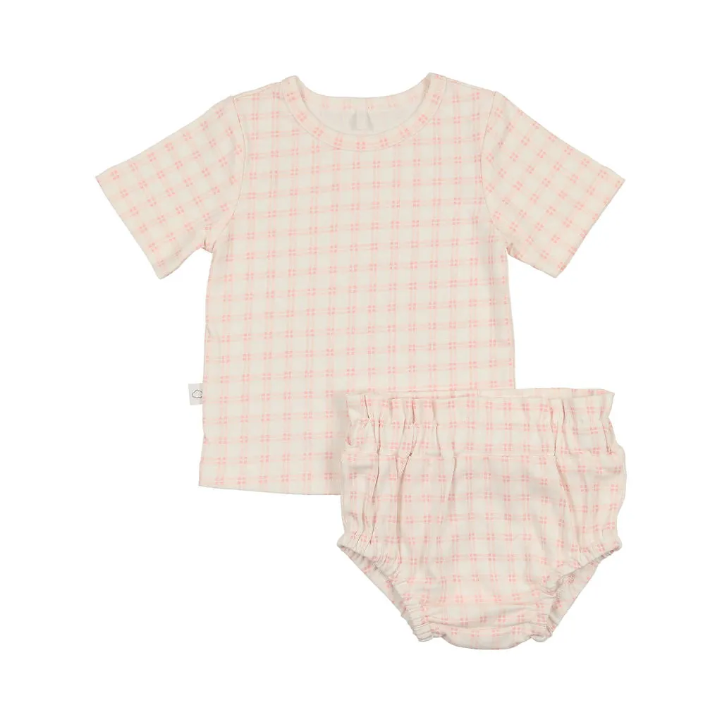POUF 2PC GRID BLOOMERS SET