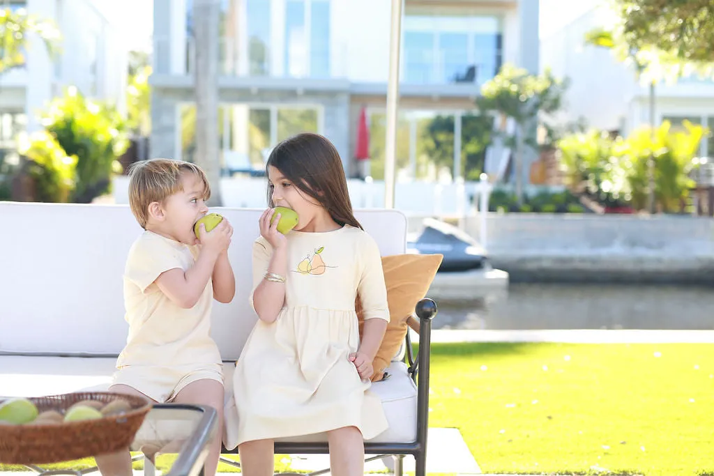 POUF 2PC PEAR GRAPHIC SET