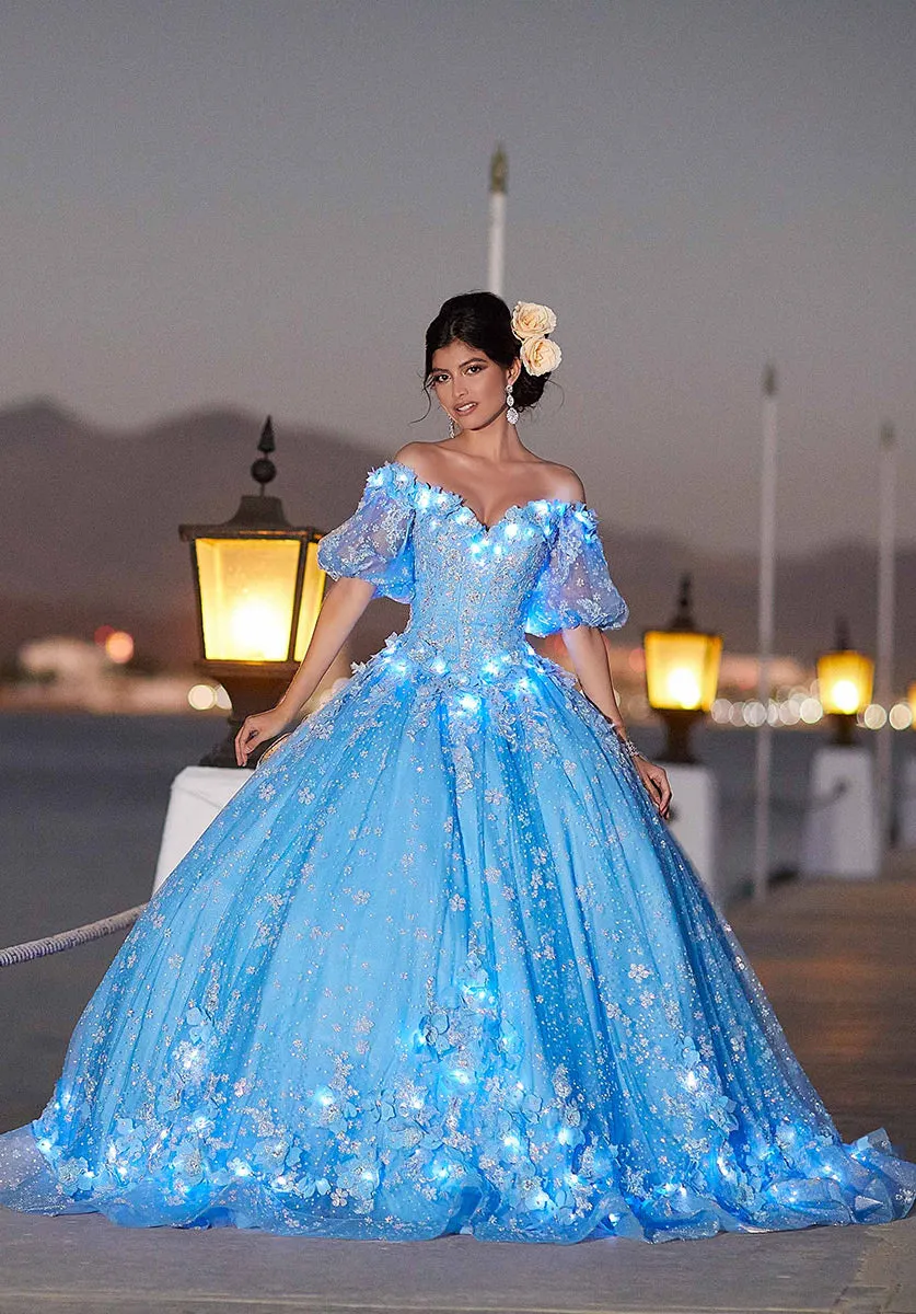 Vizcaya by Morilee 3D Floral Lace Quince Dress 89358