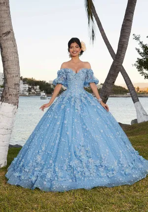 Vizcaya by Morilee 3D Floral Lace Quince Dress 89358