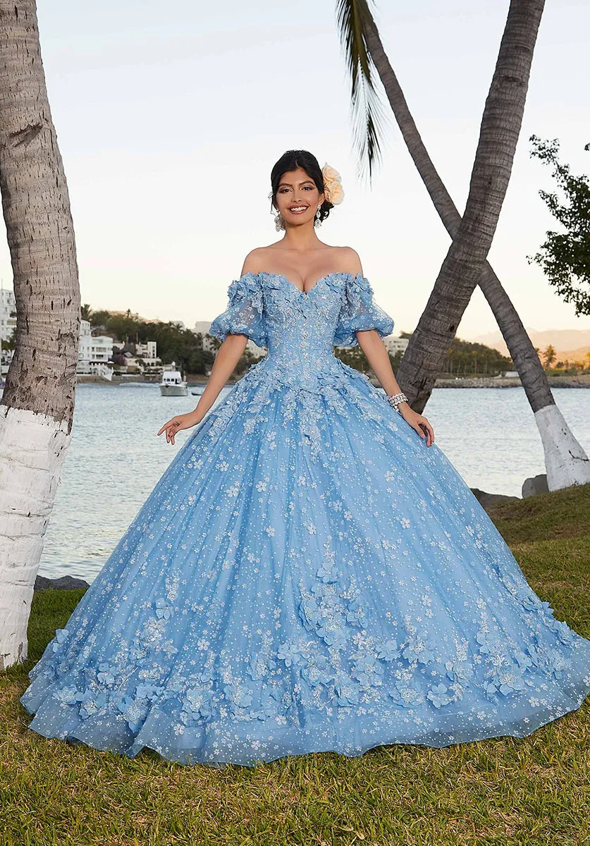 Vizcaya by Morilee 3D Floral Lace Quince Dress 89358