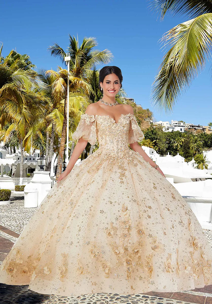 Vizcaya by Morilee 3D Floral Lace Quince Dress 89358